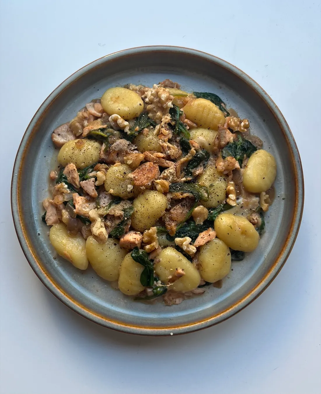 Foto de Gnocchis con espinaca y salmón